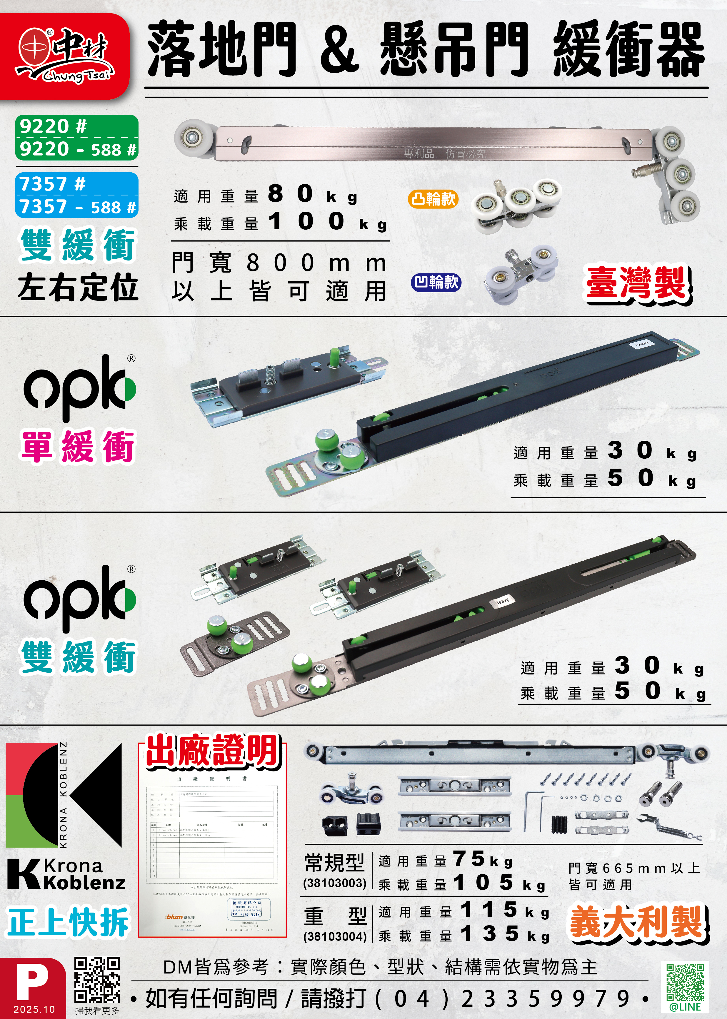 【FOCUS 商品報】落地門&懸吊門 緩衝器