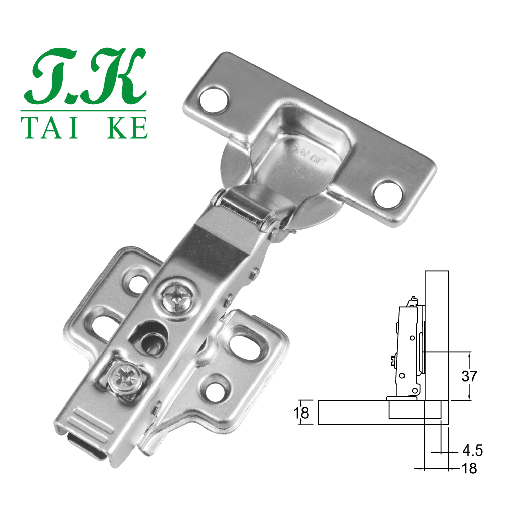 TK-4 Generation - Buffering Door Cabinet Hinge (Four Holes)