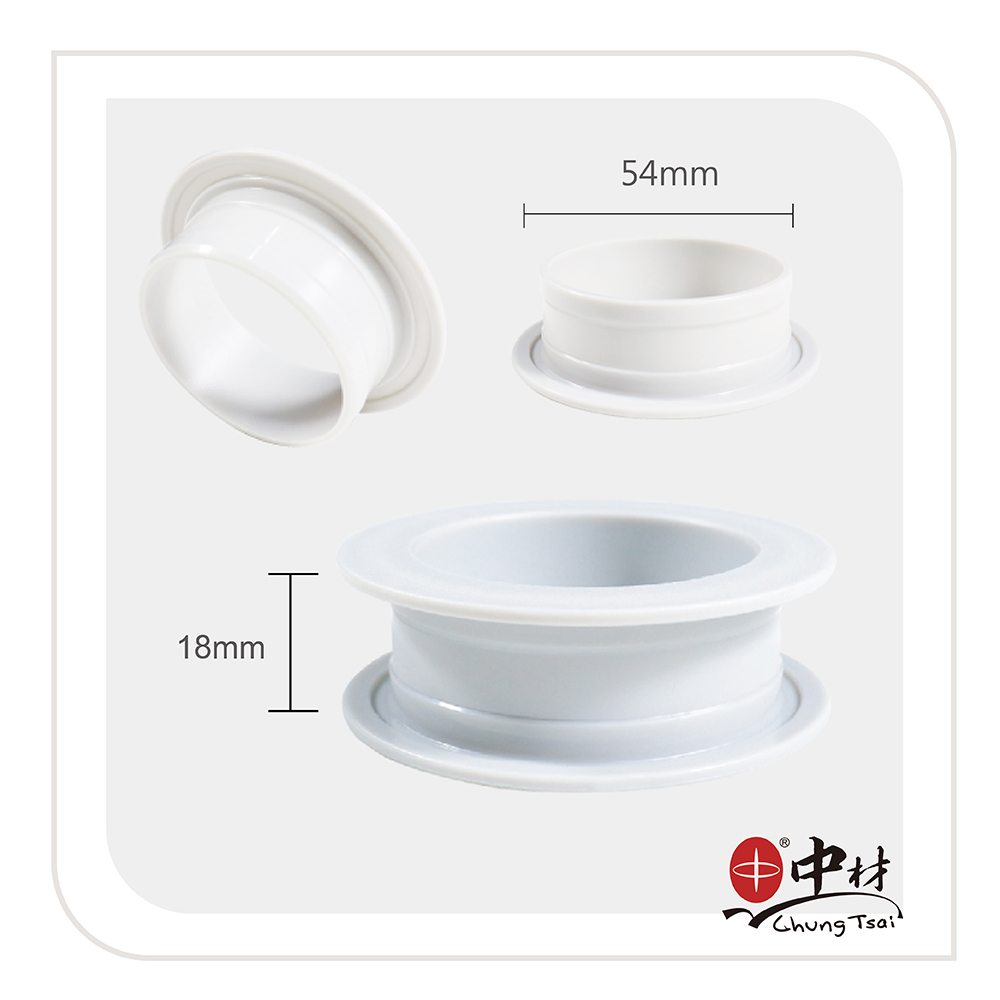 Pass-Through Cable Grommet  (Aluminum Finish)