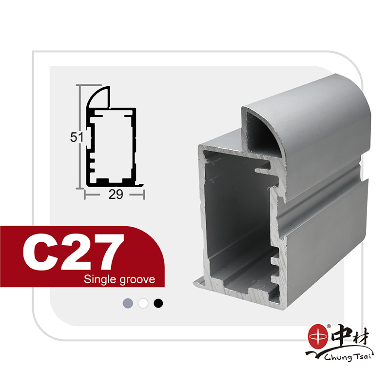 C27-單溝-推拉門框型(立柱)